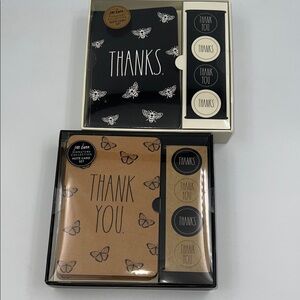 🆕  Rae Dunn Thank You Notecard Set with Stickers